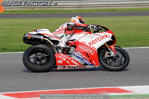2009-05-10 Monza 0395 Superstock 1000 - Warm Up - Xavier Simeon - Ducati 1098R